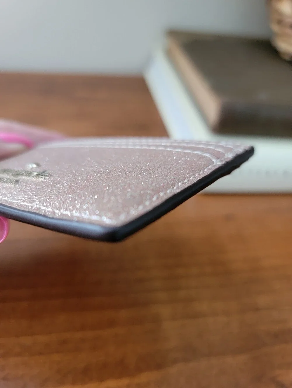 Kate Spade Gold Glitter Sparkle Card Case Holder